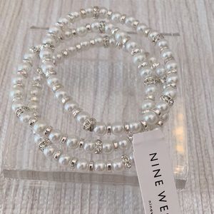 Nine West faux pearl stretch bracelet